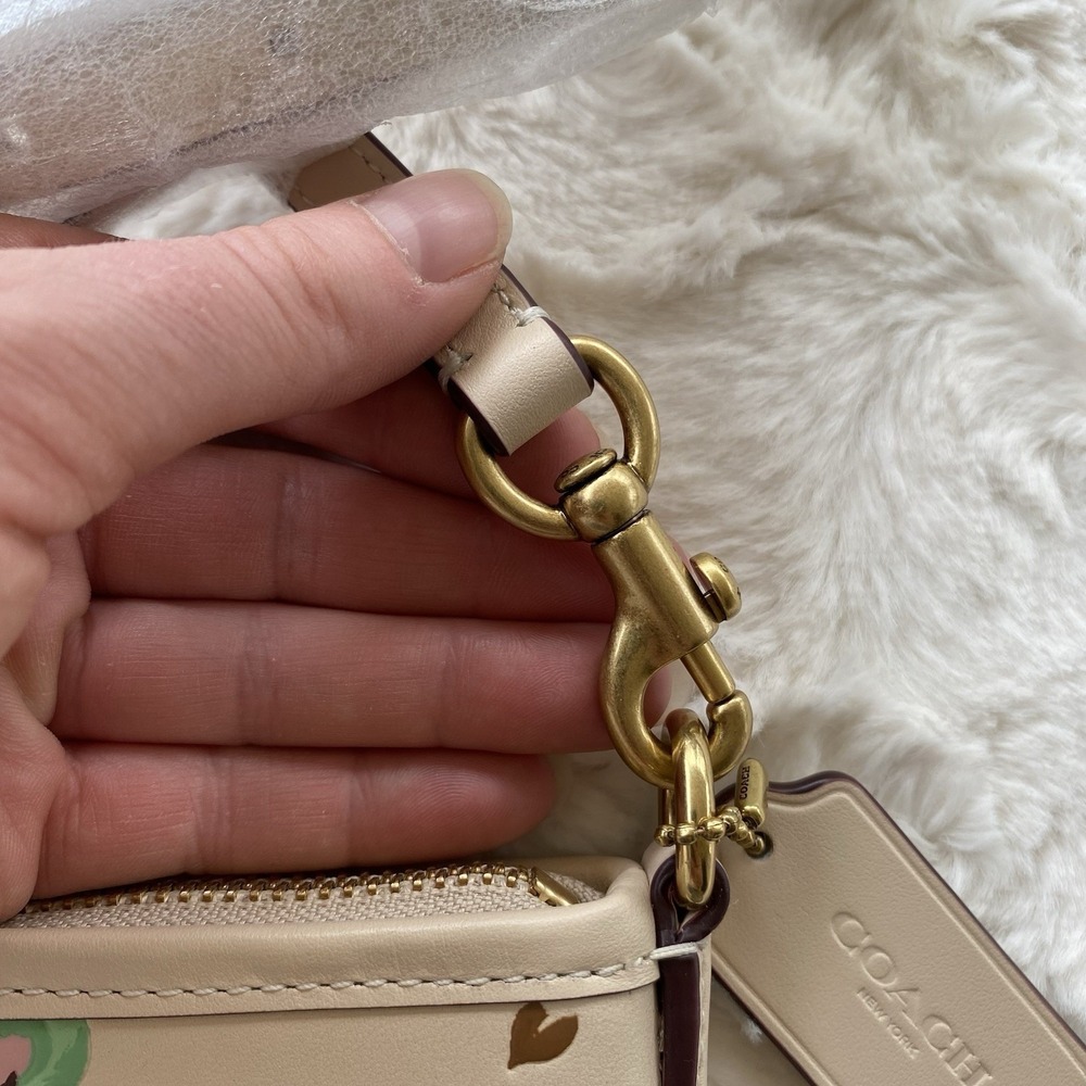 Coach Kitt Messenger Crossbody Bag Pastel Floral Ivory Multi Leather CI183 NWT - Picture 13 of 15